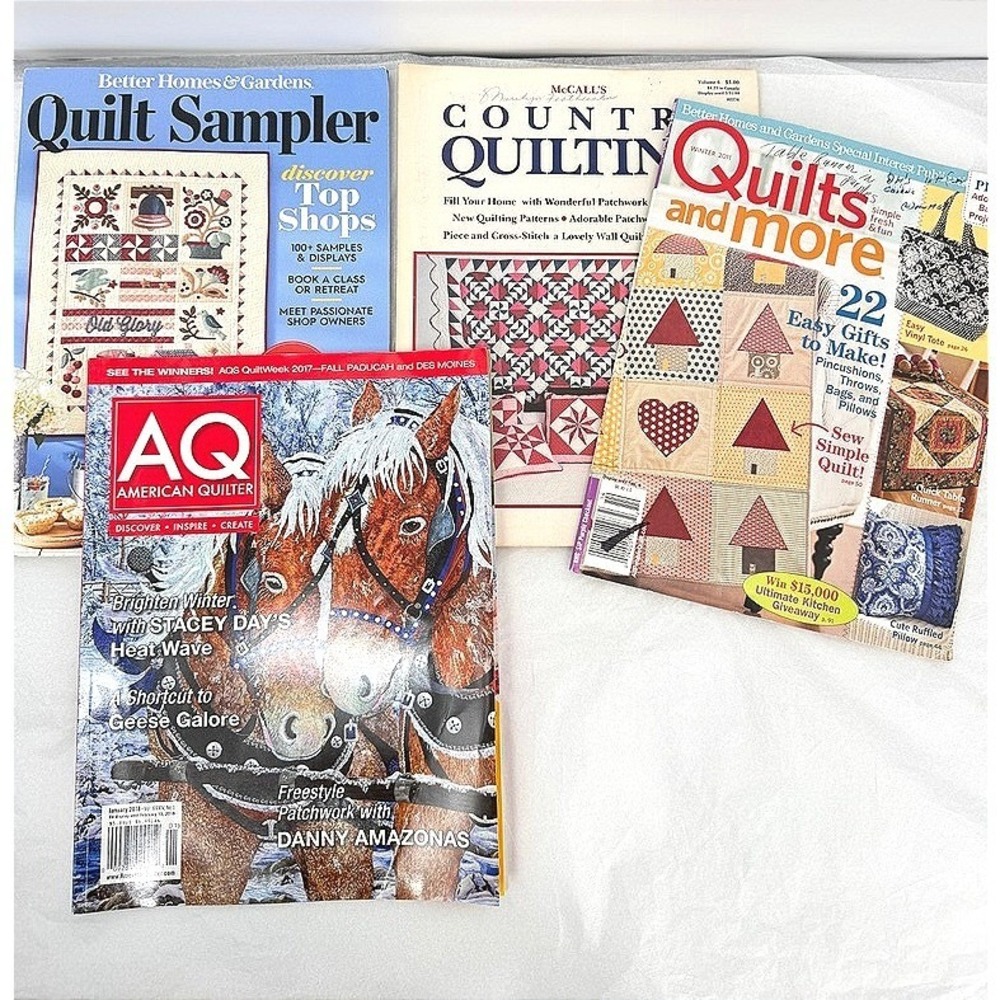 Quilting Magazine Mixed Lot of 4 Country-Sampler-Easy Gifts-DIY Projects Crafts